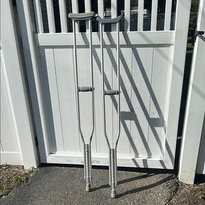 Adjustable Gray Crutches